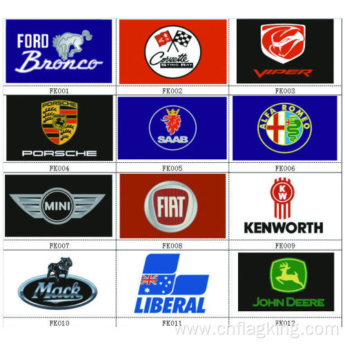 CUSTOM kind of car brand logo FLAG check the detail 90*150CM 100D polyster custom car banner